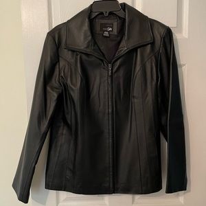 Women’s Black Leather jacket -size L